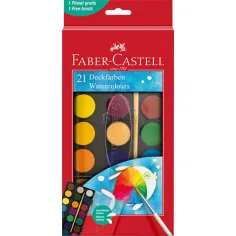 Faber-Castell: Набор акварелни бои 21бр. с 30мм. кръгчета