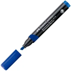 Faber-Castell: Перманентен маркер син алкохолен флумастер с нарязан връх