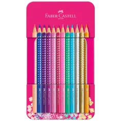 Faber-Castell: Sparkle комплект от 12 цветни молива в метална кутия