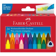 Faber-Castell: Триъгълни Jumbo восъчни пастели 24бр. комплект