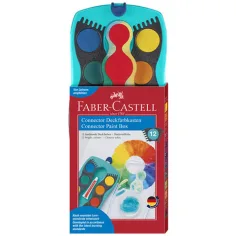 Faber-Castell: Водни бои комплект с 12 цвята тюркоаз