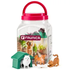 Faunica: Играчки комплект с домашни животни в кофа - Woodyland