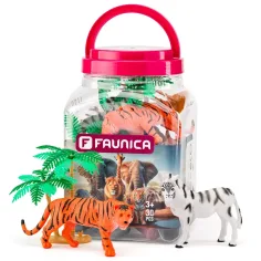 Faunica: Животни от дивата природа комплект играчки в кофа - Woodyland