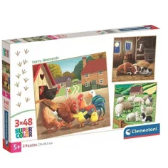 Фермерски мигове 3x48бр. Super Color пъзел - Clementoni изображение 1
