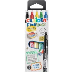 Fineliner Study Selection 5бр. тънкописец комплект 0,5mm - Carioca