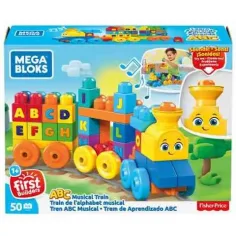 Fisher-Price: ABC музикален влак строителен комплект - Mega Bloks