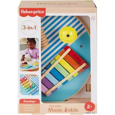 Fisher-Price: Дървен Фа ксилофон музикална маса - Mattel