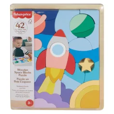 Fisher Price: Дървен космически пъзел - Mattel