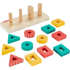 Fisher-Price: Дървена форма за подреждане развиваща игра - Mattel изображение 3