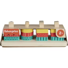 Fisher-Price: Дървена форма за подреждане развиваща игра - Mattel