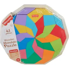 Fisher-Price: Дървена мандала цветен пъзел - Mattel
