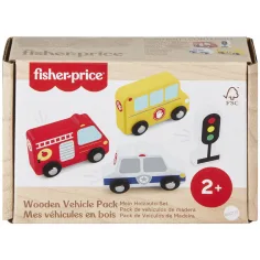 Fisher-Price: Дървено малко автомобилче комплект - Mattel