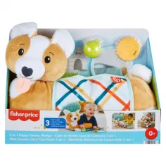 Fisher-Price: Кученце Коргий Нараствай с мен възглавница с дрънкалка, гризалка и огледало - Mattel