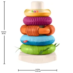 Fisher-Price: Сензорен Rock-A-Stack™ пирамидка с пръстени - Mattel изображение 5