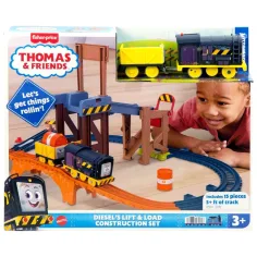 Fisher-Price: Томас и приятели Дизел Лифт & Лоуд строителен железопътен комплект с моторизирана влакчета - Mattel изображение 1