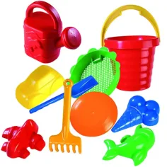 Голям комплект за пясъчник с вълнообразна кофа 10 части - D-Toys