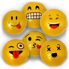 Гумена топка с Emoji мотиви в различни варианти 23см изображение 7