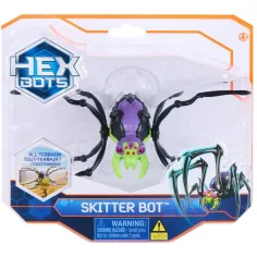 Hex Bots: Skitter Bot интерактивен робот-паяк – зелен-лилав - Spin Master