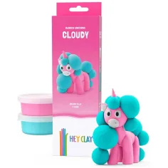 Hey Clay: Мек и пухкав розов еднорог фигура комплект за моделиране