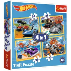 Hot Wheels 4 в 1 пъзел - Trefl