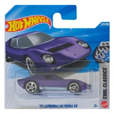 Hot Wheels: '71 Lamborghini Miura SV лилаво количка 1/64 - Mattel