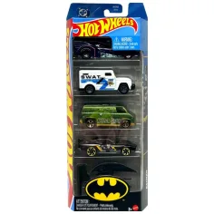 Hot Wheels: Batman превозни средства комплект от 5 малки коли - Mattel