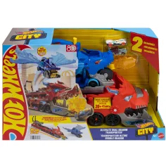 Hot Wheels City: Драконоподобен автомобилен транспортьор - Mattel
