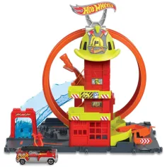 Hot Wheels City: Пожарна станция комплект - Mattel
