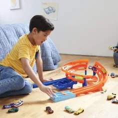 Hot Wheels: Двоен състезателен път с 2 състезателни автомобила - Mattel изображение 6