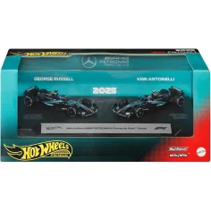 Hot Wheels F1 Малка кола 2-ри пакет - Mercedes: Antonelli + Russell - Mattel