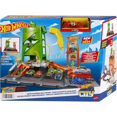 Hot Wheels: Градска зарядна станция с писта 1бр. количка - Mattel