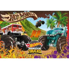 Hot Wheels Monster trucks 60бр. пъзел 50x35см - Lisciani изображение 2