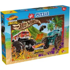 Hot Wheels Monster trucks 60бр. пъзел 50x35см - Lisciani изображение 1