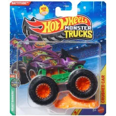 Hot Wheels Monster Trucks: Battitude лилав монстър количка 1/64 - Mattel