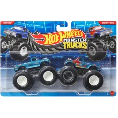 Hot Wheels Monster Trucks: Bigfoot срещу Bigfoot Bite комплект от 2 малки автомобила 1/64 - Mattel