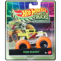Hot Wheels Monster Trucks: Bone Shaker светеща в тъмното количка 1/64 - Mattel