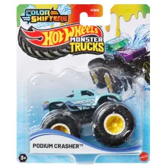 Hot Wheels Monster Trucks: Цветен малък автомобил - Podium Crasher - Mattel