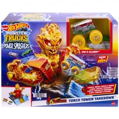Hot Wheels: Monster Trucks Power Smashers огнен звяр писта - Mattel