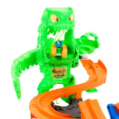 Hot Wheels Monster Trucks Слизест звяр Хаос Писта - Mattel изображение 4