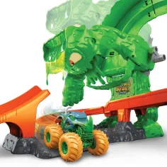 Hot Wheels Monster Trucks Слизест звяр Хаос Писта - Mattel изображение 5