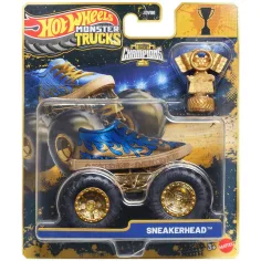 Hot Wheels Monster Trucks: Sneakerhead шампион малка кола с трофей 1/64 – Mattel изображение 1