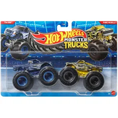 Hot Wheels Monster Trucks: The 909 срещу Pure Muscle мини автомобил 2бр. пакет 1/64 - Mattel