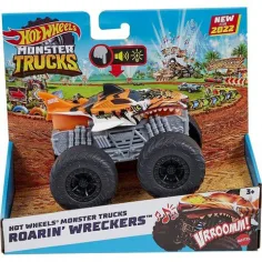 Hot Wheels Monster Trucks Tiger Shark превозно средство с светлини и звуци 1/43 - Mattel изображение 1