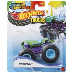 Hot Wheels Monster Trucks: Twin Mill автомобил с променящи се цветове 1/64 - Mattel