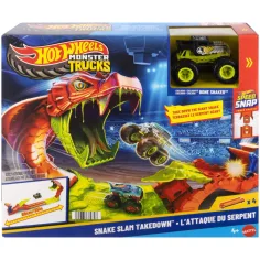 Hot Wheels Monster Trucks: Ухапване от змия писта - Mattel