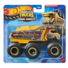 Hot Wheels Monster Trucks: Wreckstruction влекач с шест колела 1/64 - Mattel