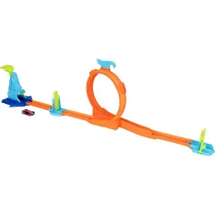 Hot Wheels: Начален комплект за каскадьори - Loop Flag Finish игрален комплект - Mattel изображение 2