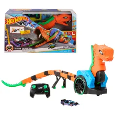 Hot Wheels: Нека да състезаваме дистанционно управление на автомобил с змия и малка кола – Mattel изображение 2