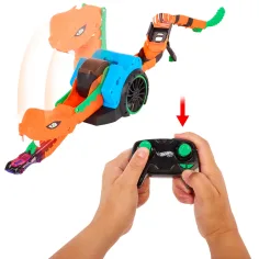 Hot Wheels: Нека да състезаваме дистанционно управление на автомобил с змия и малка кола – Mattel изображение 4