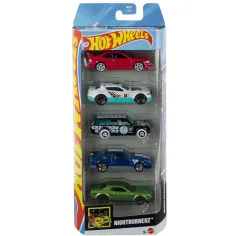 Hot Wheels: Nightburnerz комплект от 5 стилни колички 1/64 - Mattel